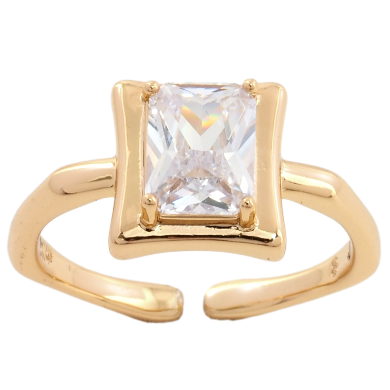 Кольцо Xuping Позолота 18K Фианит фото №1