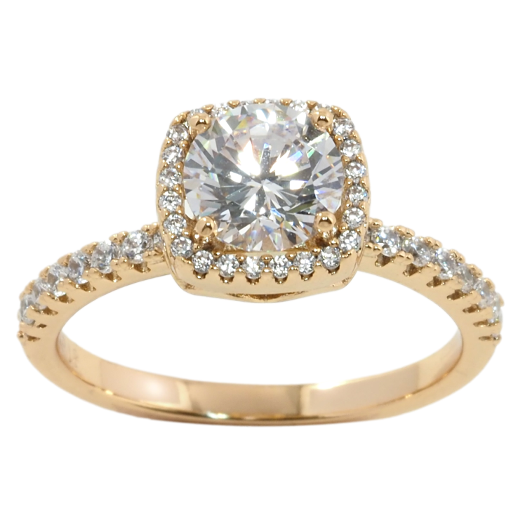 Кольцо Xuping Позолота 18K Инкрустация цирконием и фианитом фото №11