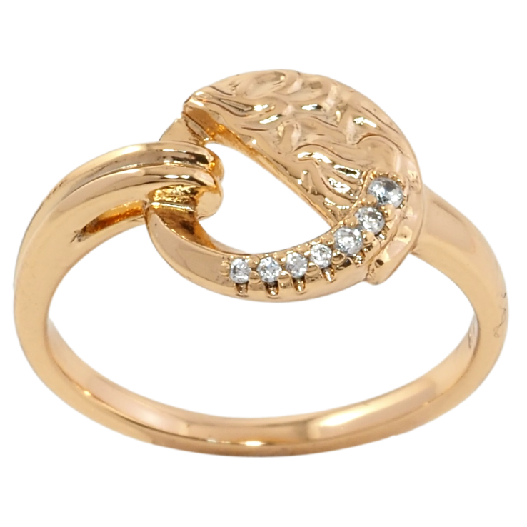 Каблучка Xuping Позолота 18K Візерунок з цирконієм фото №3