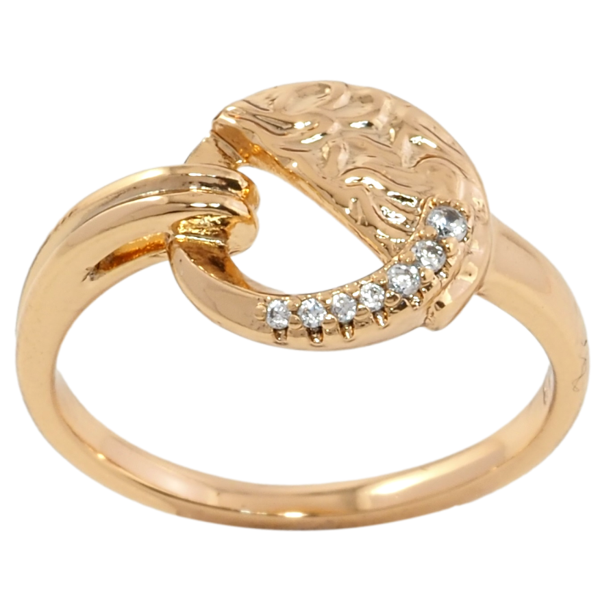 Каблучка Xuping Позолота 18K Візерунок з цирконієм фото №1