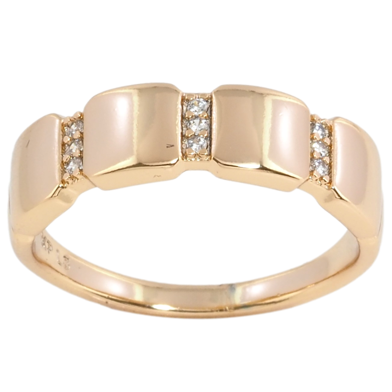 Кольцо Xuping Позолота 18K Узор с цирконием фото №2