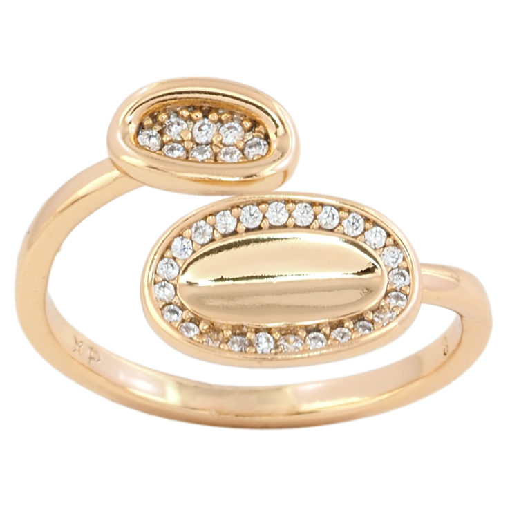 Кольцо Xuping Позолота 18K Овалы с цирконием фото №25