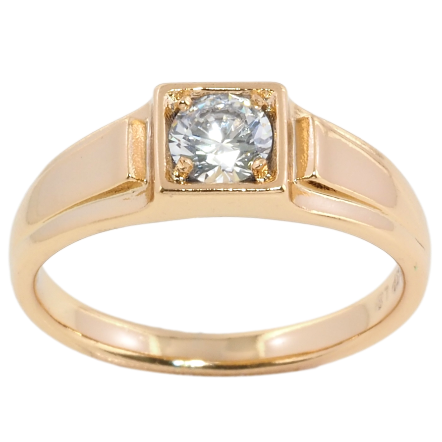 Кольцо Xuping Позолота 18K Фианит фото №1