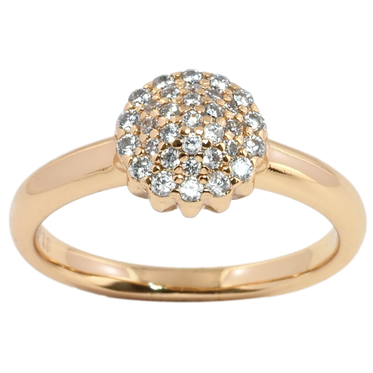 Кольцо Xuping Позолота 18K Инкрустация цирконием фото №2