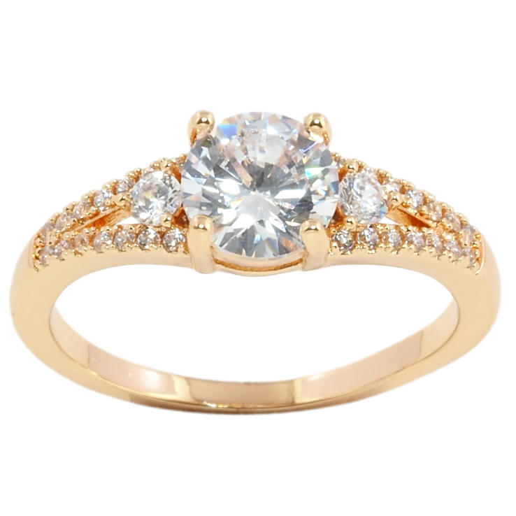 Кольцо Xuping Позолота 18K Фианит с инкрустацией цирконием фото №18