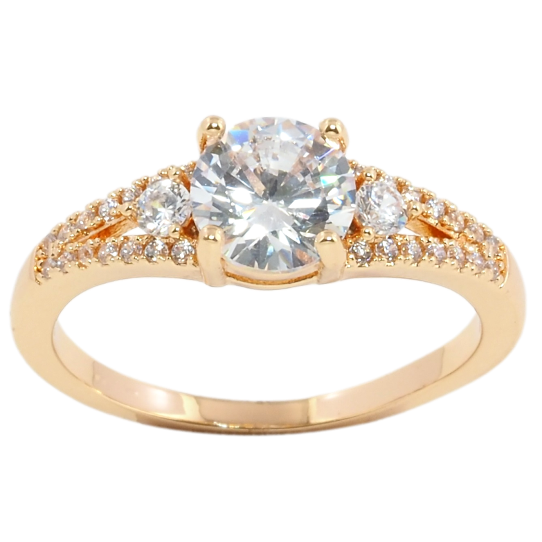 Каблучка Xuping Позолота 18K Фіаніт з інкрустацією цирконієм фото №7