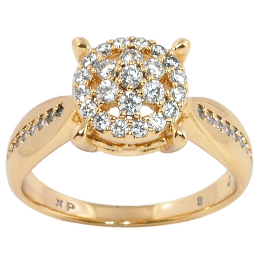 Кольцо Xuping Позолота 18K Инкрустация цирконием фото №1