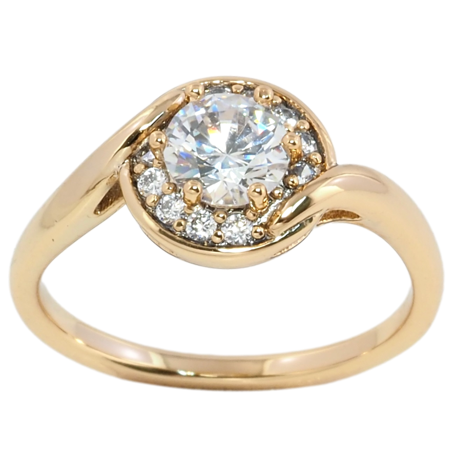 Кольцо Xuping Позолота 18K Инкрустация цирконием фото №1