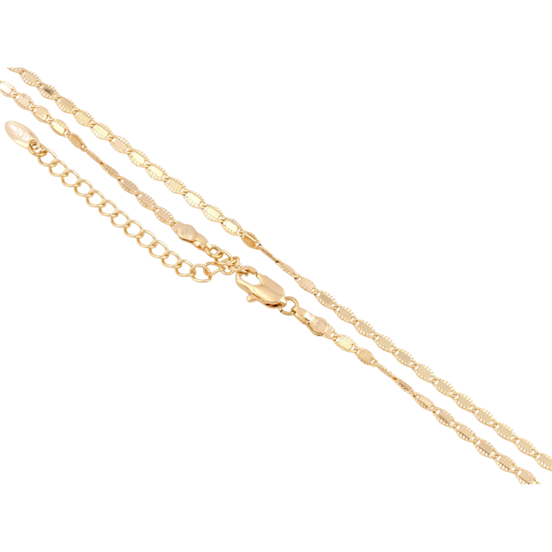 Цепочка Xuping Позолота 18K Плетение Морская цепь с узором, перекрученная длина 45-50см х 2.5мм фото №10