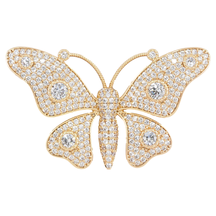 Брошка Xuping Позолота 18K Метелик інкрустація цирконієм фото №11 Брошка Xuping Позолота 18K Метелик інкрустація цирконієм фото №11