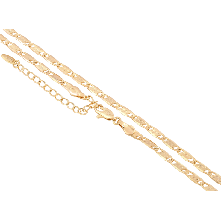 Ланцюжок Xuping Позолота 18K Плетіння Морський ланцюг довжина 45-50см х 3мм фото №2