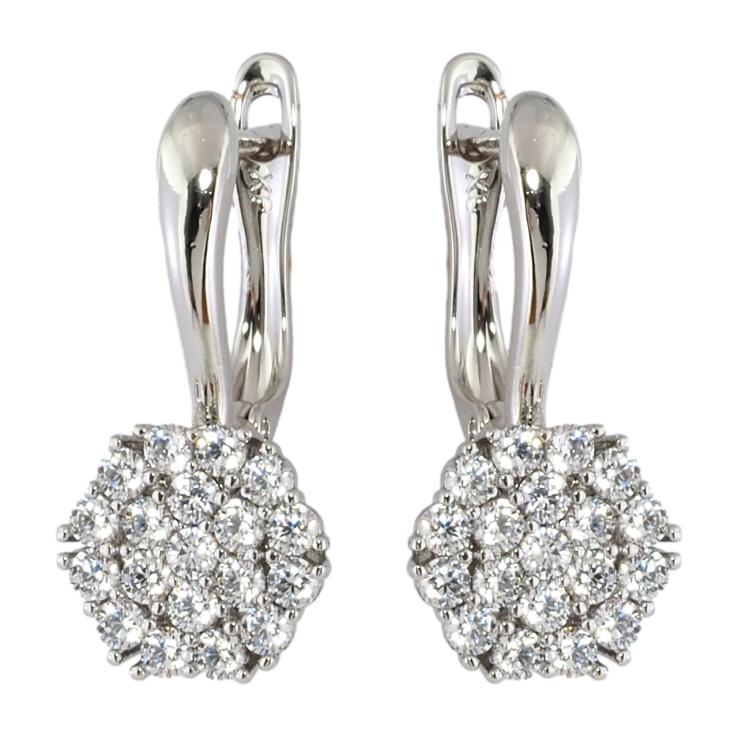 Серьги Xuping Родий английский замок Инкрустация цирконием фото №25