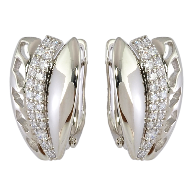 Серьги Xuping Родий английский замок Декоративный узор с цирконием фото №9