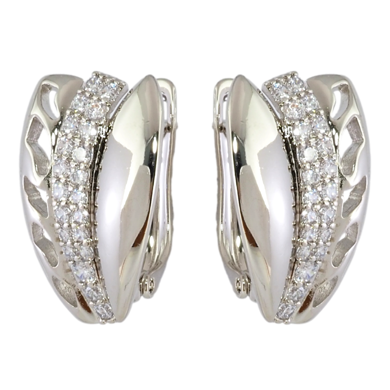 Сережки Xuping Родій англійський замок Декоративний візерунок з цирконієм фото №1