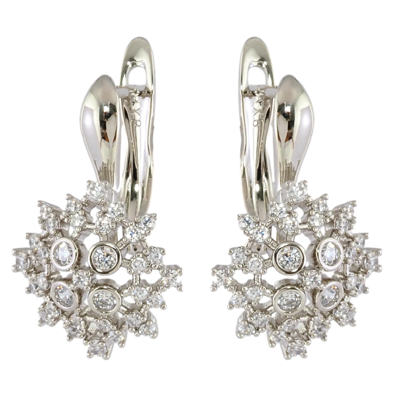 Серьги Xuping Родий английский замок Инкрустация цирконием фото №1