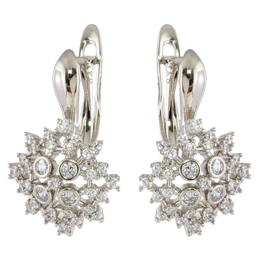 Серьги Xuping Родий английский замок Инкрустация цирконием фото №1