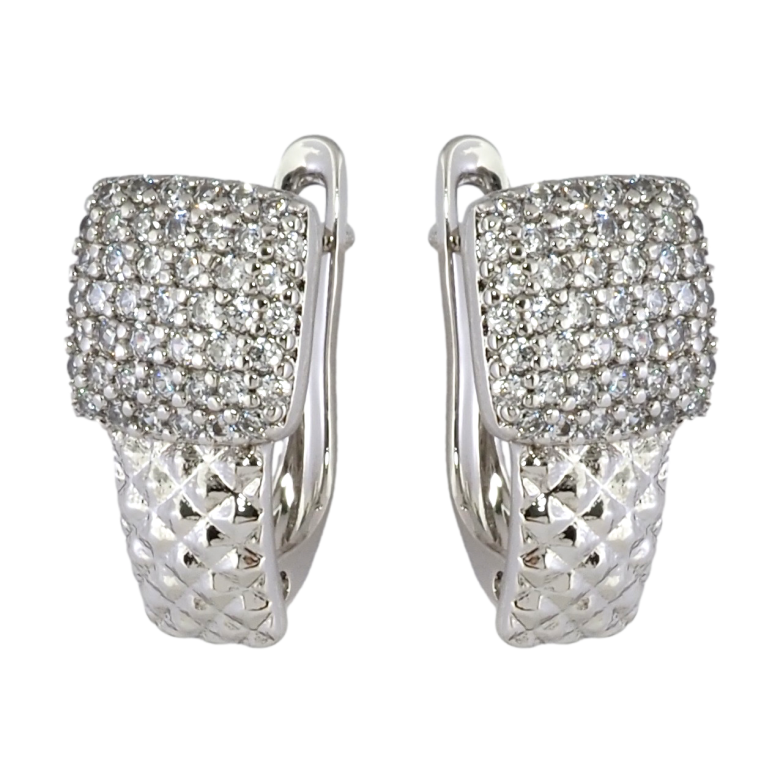 Серьги Xuping Родий английский замок Инкрустация цирконием фото №1