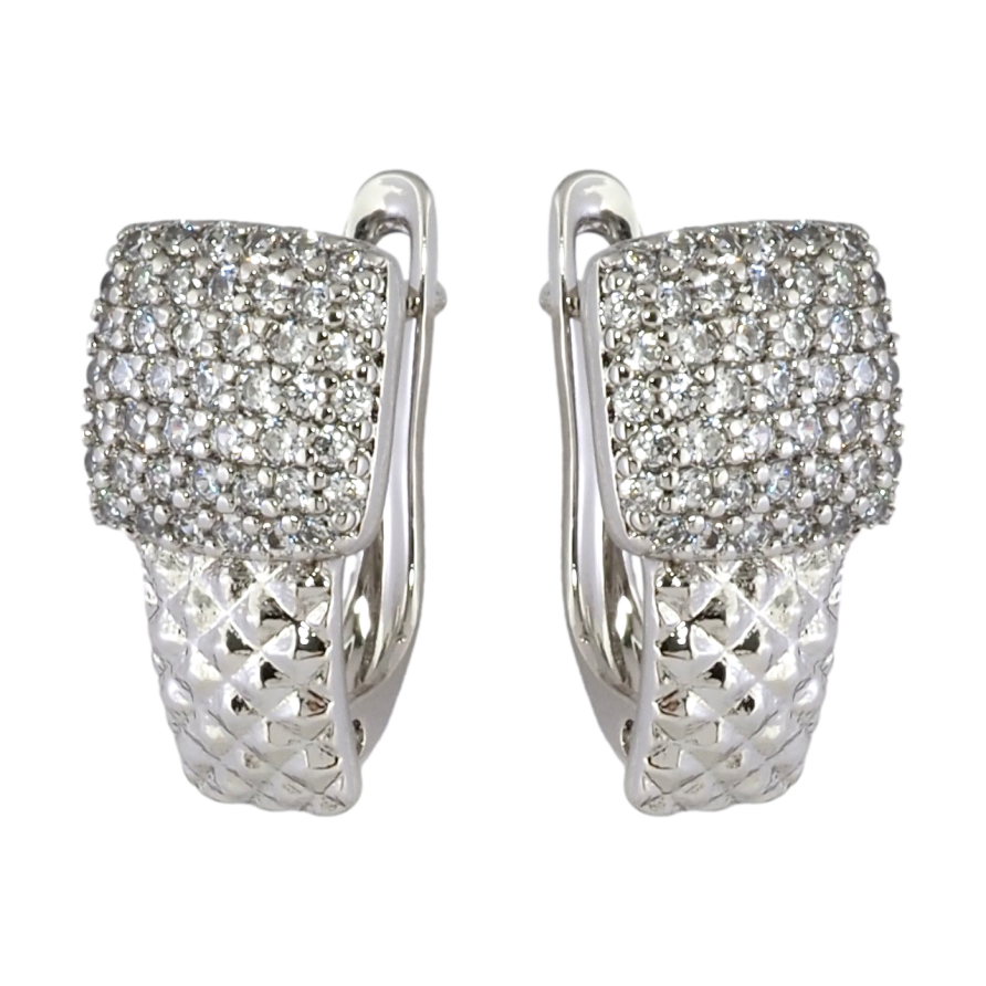 Сережки Xuping Родій англійський замок Інкрустація цирконієм фото №1