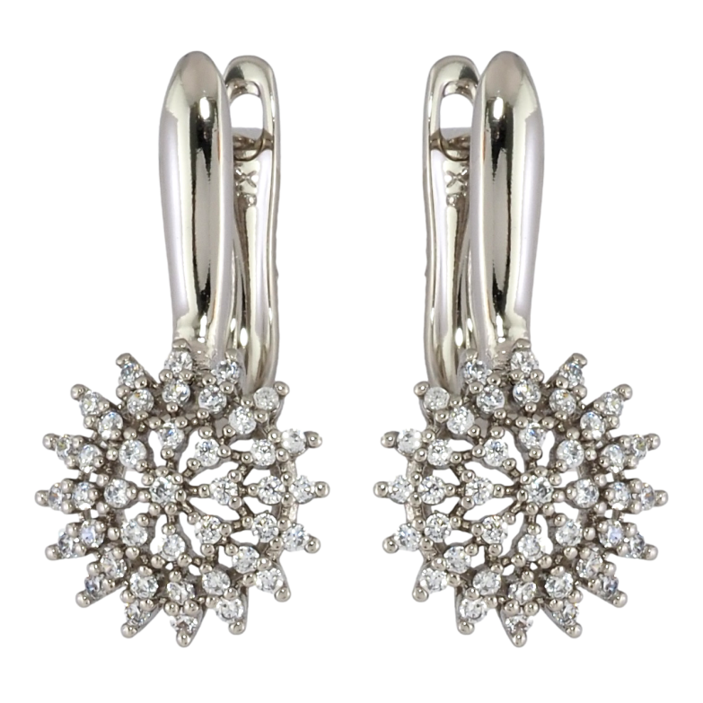 Сережки Xuping Родій англійський замок Квіточки з цирконієм фото №1