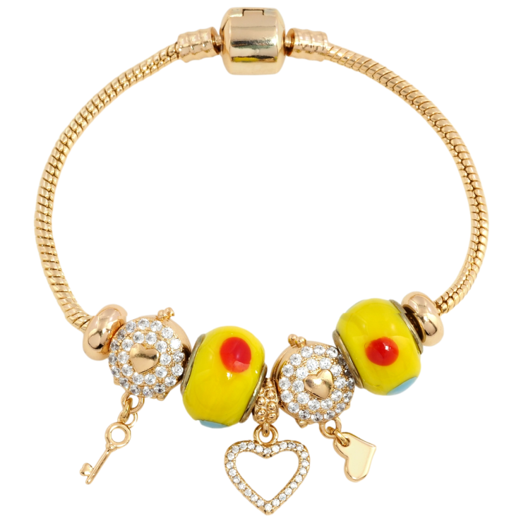 Браслет Xuping Позолота 18K У стилі Pandora Ювелірний шнур з намистинами довжина 18см х 3мм фото №19