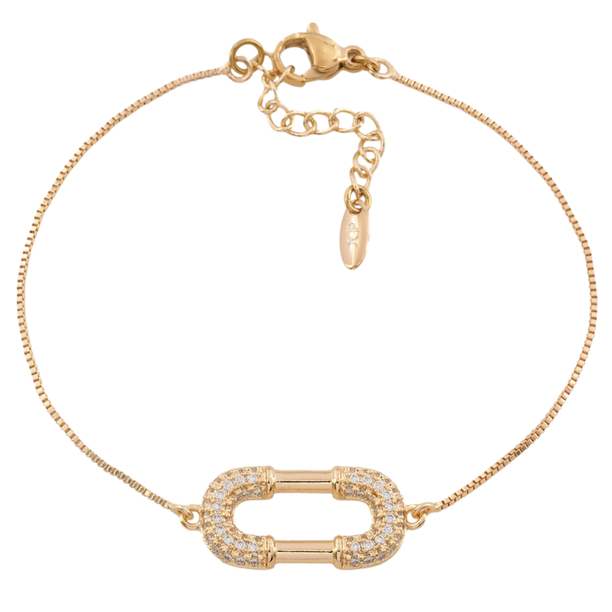 Браслет Xuping M&L Колір 18К Ланцюжок з декоративною вставкою довжина з доп. ланцюжком 18-21см х 1мм фото №1