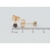 Серьги Xuping M&L Цвет 18K пусеты Черные фианиты в 6-ти крапановой оправе ø 4мм фото №2