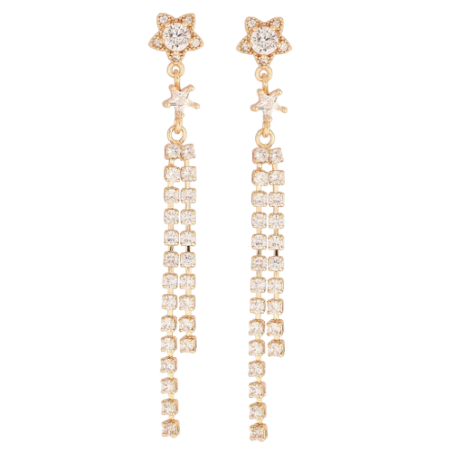 Серьги Xuping M&L Цвет 18K пусеты Кристальные подвески фото №1