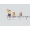 Серьги Xuping M&L Цвет 18K пусеты Сиреневые фианиты в 6-ти крапановой оправе ø 5мм фото №2