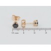 Серьги Xuping M&L Цвет 18K пусеты Черные фианиты в 6-ти крапановой оправе ø 5мм фото №2