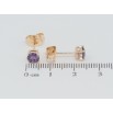Серьги Xuping M&L Цвет 18K пусеты Сиреневые фианиты в 4-х крапановой оправе ø 5мм фото №2