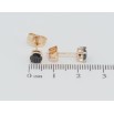 Серьги Xuping M&L Цвет 18K пусеты Черные фианиты в 4-х крапановой оправе ø 5мм фото №2