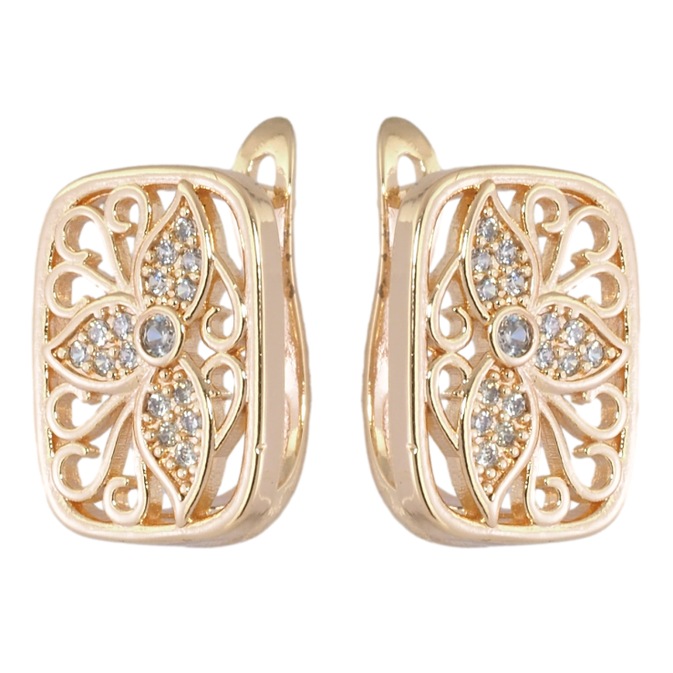 Серьги Xuping M&L Цвет 18K английский замок Цветочный узор с инкрустацией цирконием фото №18