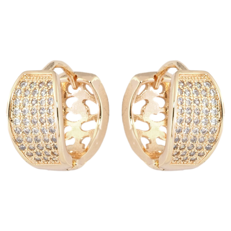 Сережки Xuping M&L Колір 18K колечка Інкрустація цирконієм фото №3