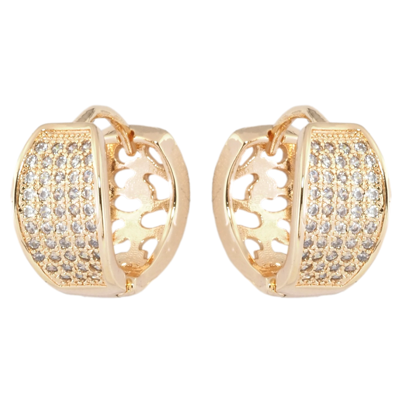 Сережки Xuping M&L Колір 18K колечка Інкрустація цирконієм фото №1