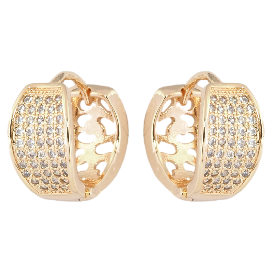 Сережки Xuping M&L Колір 18K колечка Інкрустація цирконієм фото №1