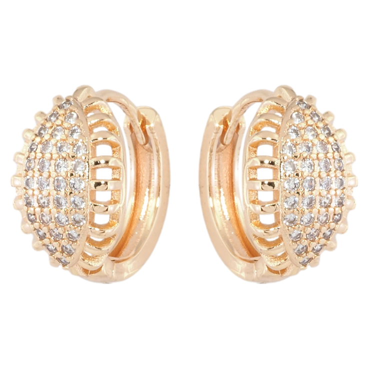 Серьги Xuping M&L Цвет 18K колечки Узор с инкрустацией цирконием фото №12