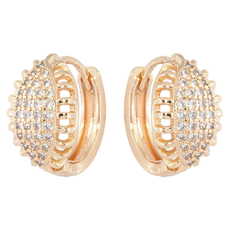 Серьги Xuping M&L Цвет 18K колечки Узор с инкрустацией цирконием фото №16