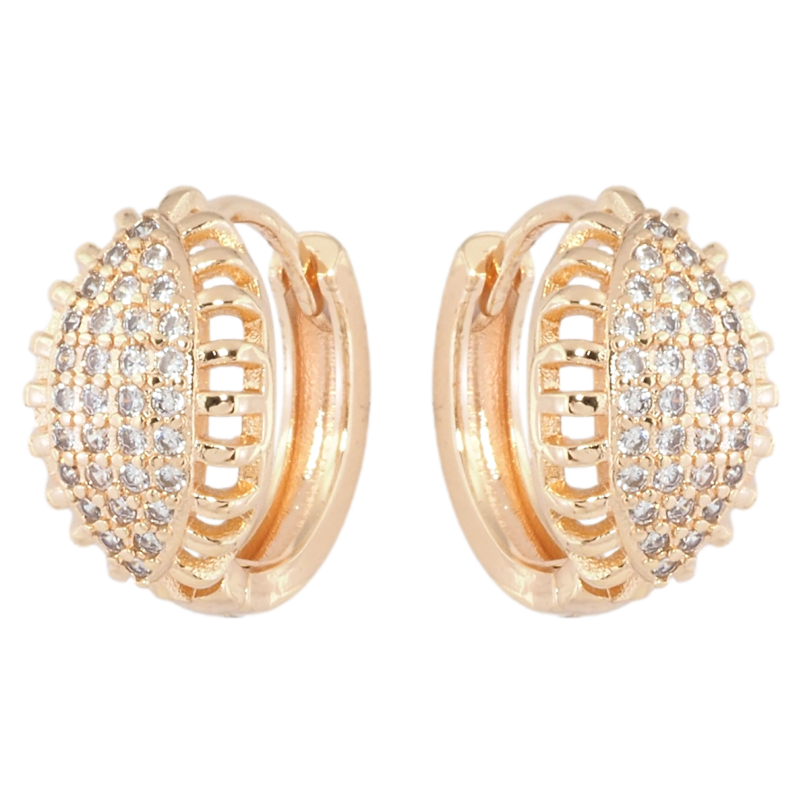 Серьги Xuping M&L Цвет 18K колечки Узор с инкрустацией цирконием фото №1