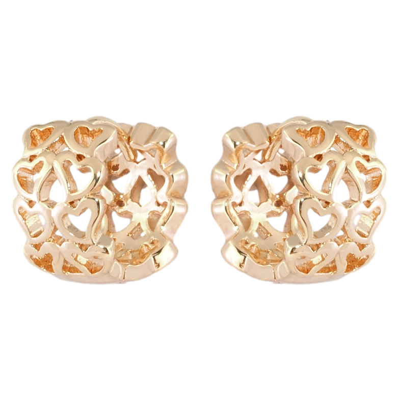 Серьги Xuping M&L Цвет 18K колечки Сердечки фото №1