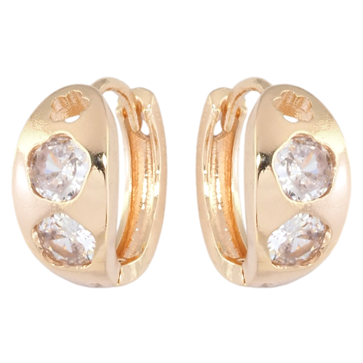 Серьги Xuping M&L Цвет 18K колечки Цветочный узор с кристаллами фото №11