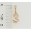 Кулон Xuping M&L Колір 18К Цифра 3 з цирконієм для ланцюжка до 5мм фото №2