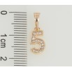 Кулон Xuping M&L Колір 18К Цифра 5 з цирконієм для ланцюжка до 5мм фото №2
