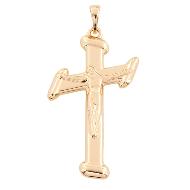Кулон Xuping M&L Колір 18К Хрест з Розп'яттям для ланцюжка до 5мм фото №1