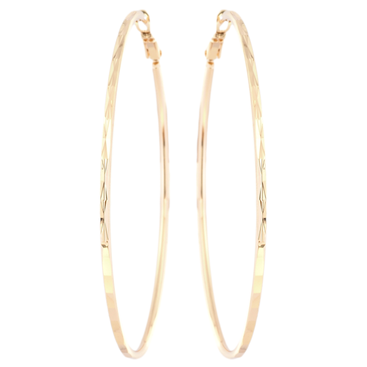 Серьги Xuping M&L Цвет 18K кольца (конго) Декоративный узор ø 7см фото №3