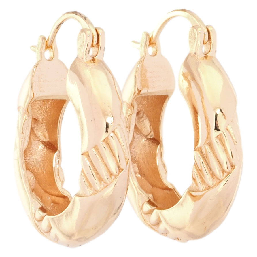 Серьги Xuping M&L Цвет 18K замок-булавка Декоративные кольца с узором ø 2.3см, на одну сторону фото №1