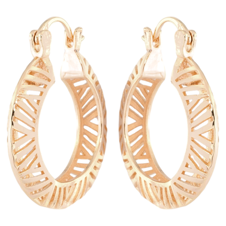 Серьги Xuping M&L Цвет 18K замок-булавка Декоративный резной узор ø 2.5см фото №6