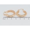 Серьги Xuping M&L Цвет 18K замок-булавка Декоративный резной узор ø 2.5см фото №2