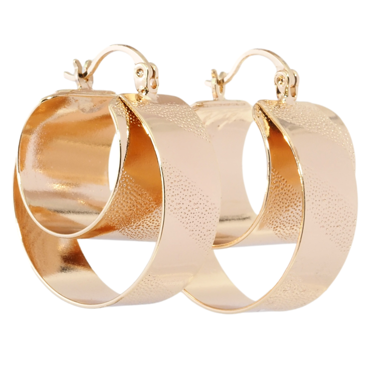 Серьги Xuping M&L Цвет 18K замок-булавка Двойные широкие кольца ø 2.5см фото №13