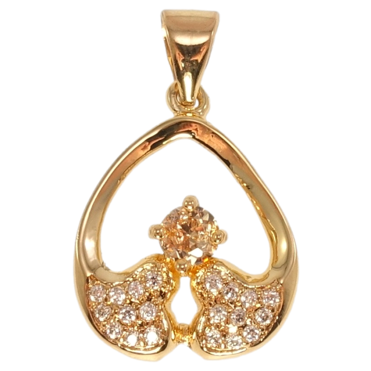 Кулон Fallon Позолота 18K Перевернене серце з цирконієм фото №20