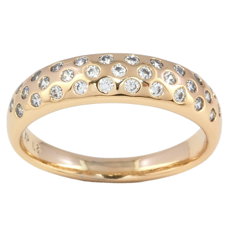 Кольцо Xuping Позолота 18K Инкрустация цирконием фото №10